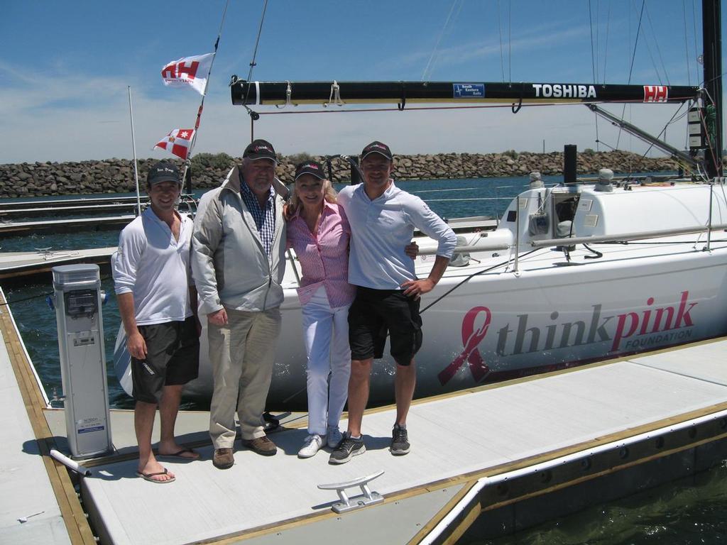 Left to right - Matt Setton, Andrew Lawrence, Irene Hendel (Chair and Founder of Think Pink), Matt Lawrence. © Teri Dodds